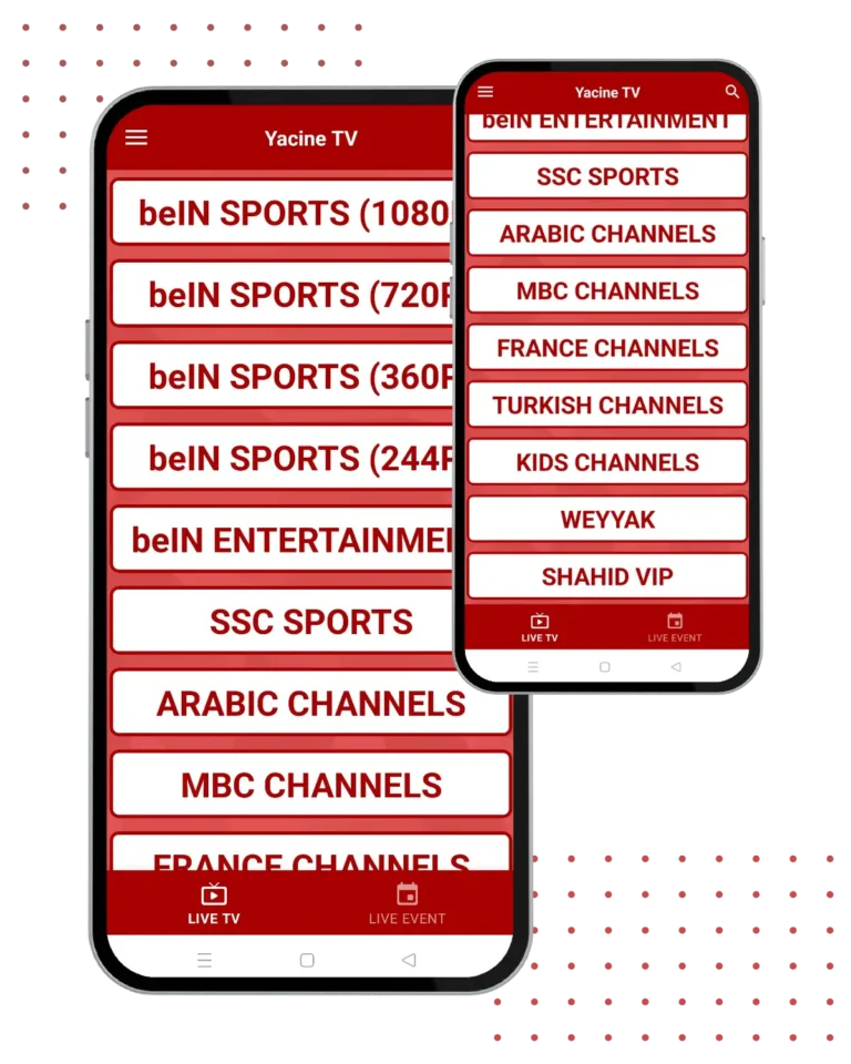 تصنيفات Yacine TV - رياضية ترفيهية أطفال فرنسية تركية
